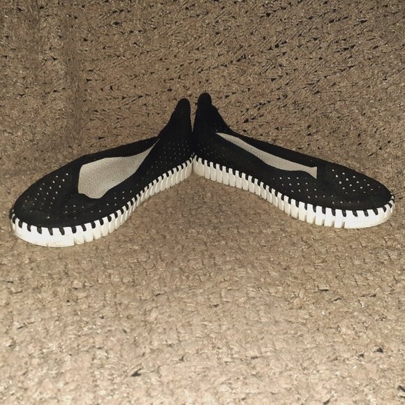 ILSE JACOBSEN-Tulip-Black Nubuck-Sz 38-Excellent - Picture 4 of 8